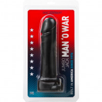Фаллоимитатор черный Doc Johnson Jumbo Jack Man O war, 21х5 см