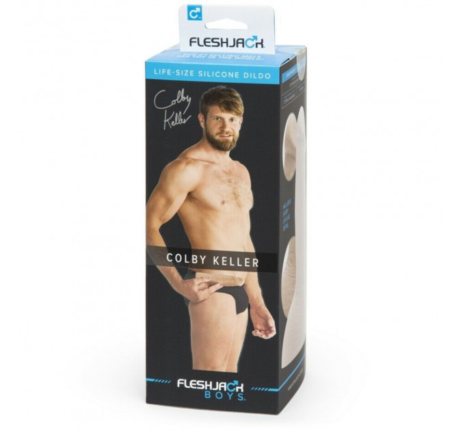 Фаллоимитатор с мошонкой реалистичный Fleshjack Boys COLBY KELLER DILDO, телесный, 19 см х 6 см