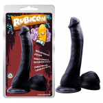 Фаллоимитатор с яичками на присоске Chisa Rubicon, черный