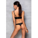 Комплект белья Бра с открытой грудью и Трусики MALWIA BIKINI black S/M - Passion
