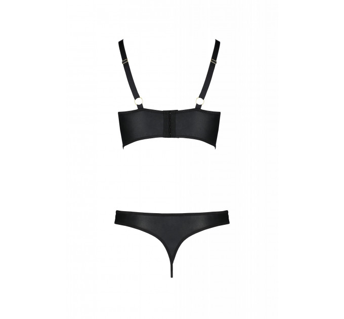 Комплект белья Бра с открытой грудью и Трусики MALWIA BIKINI black S/M - Passion