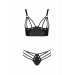Комплект белья Бра с открытой грудью и Трусики MALWIA BIKINI black S/M - Passion
