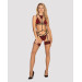 Комплект кружевной с поясом для чулок Obsessive Sugestina 3-pcs set S/M