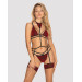 Комплект кружевной с поясом для чулок Obsessive Sugestina 3-pcs set S/M