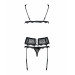 Комплект Obsessive Emperita set, три элемента, S/M черный