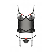 Корсет PERDITA CORSET black S/M - Passion