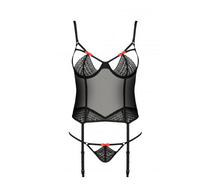 Корсет PERDITA CORSET black S/M - Passion