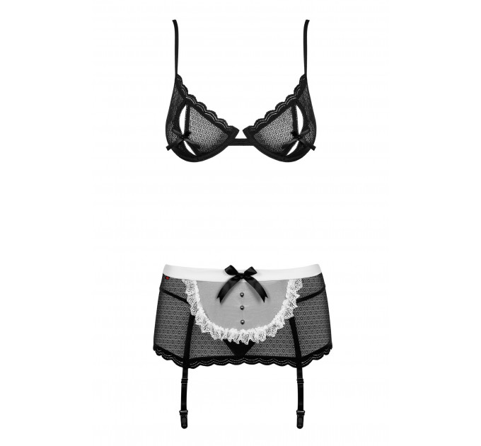 Костюм горничной черно-белый Obsessive MAIDME Set 5 S/M