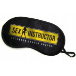 Маска на глаза с надписью "SEX INSTRUCTOR'