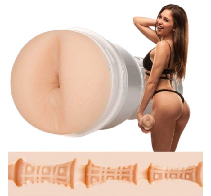 Мастурбатор анус в колбе Fleshlight Girls Riley Reid Euphoria Signature Butt, киберкожа, телесный