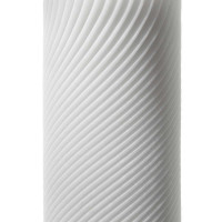 Мастурбатор хай-тек рельєфний Zen 3D Tenga, білий, 15 х 7 см