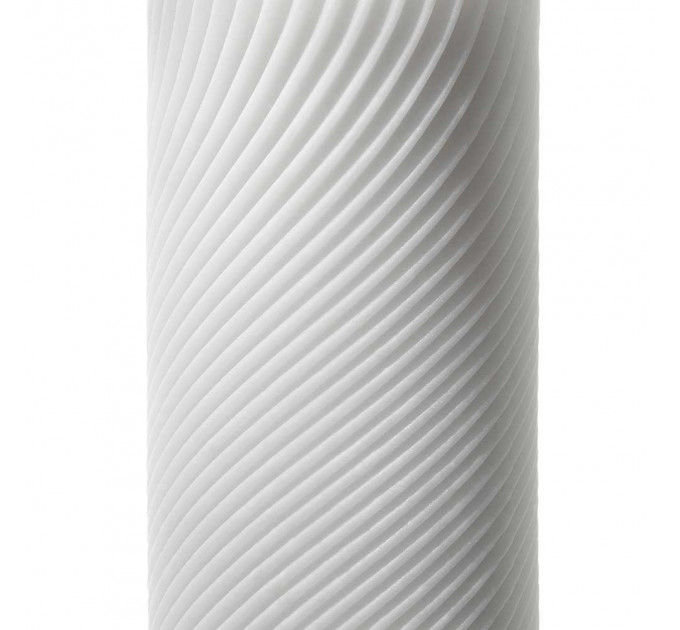 Мастурбатор хай-тек рельефный Zen 3D Tenga, белый, 15 х 7 см