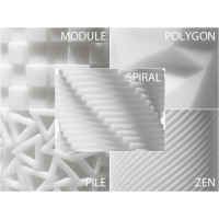 Мастурбатор хай-тек рельєфний Zen 3D Tenga, білий, 15 х 7 см