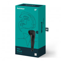 Ергономічний мастурбатор для чоловіків із вібрацією Satisfyer Men Wand, чорний