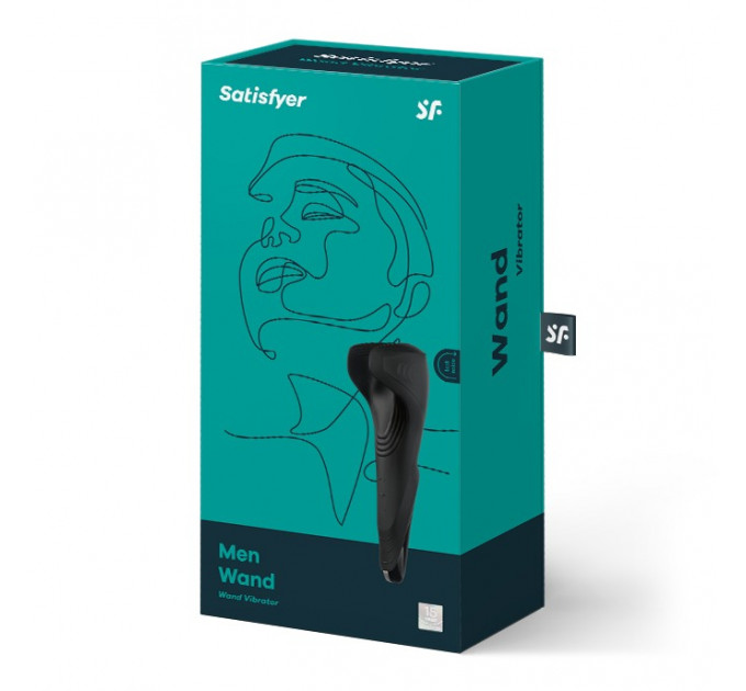Эргономичный мастурбатор для мужчин с вибрацией Satisfyer Men Wand, черный