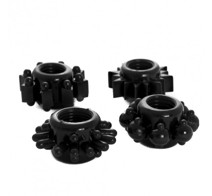 Набір ерекційних кілець Chisa Get Lock Cock Rings Set, чорний