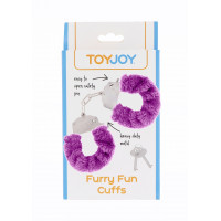 Наручники с мехом Toy Joy фиолетовые