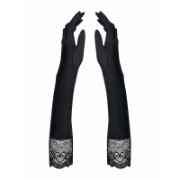 Перчатки черные до локтя Obsessive MIAMOR Gloves