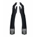 Перчатки черные до локтя Obsessive MIAMOR Gloves