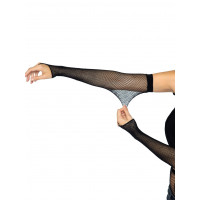 Перчатки в сеточку One Size Fishnet Arm Warmer Gloves от Leg Avenue, черные