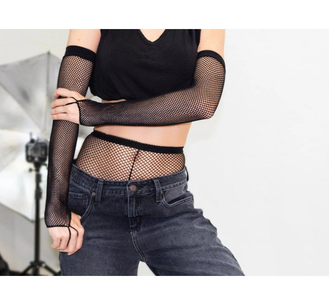 Рукавички One Size Fishnet Arm Warmer Gloves від Leg Avenue, чорні
