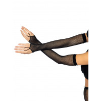 Перчатки в сеточку One Size Fishnet Arm Warmer Gloves от Leg Avenue, черные