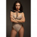 Портупея с крыльями One Size Black Angel 3, натуральная кожа, черная