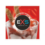 Презервативи латексні EXS Flavoured Strawberry Sundae зі смаком полуниці, веганські (ціна за 10 шт)
