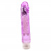 Прозрачный реалистичный вибратор Chisa Crystal Jellie на батарейках, фиолетовый