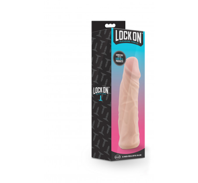Реалістична насадка LOCK ON 8INCH REALISTIC LOCK ON DILDO