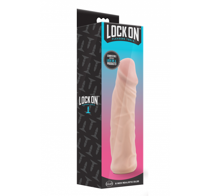 Реалістична насадка LOCK ON 8INCH REALISTIC LOCK ON DILDO