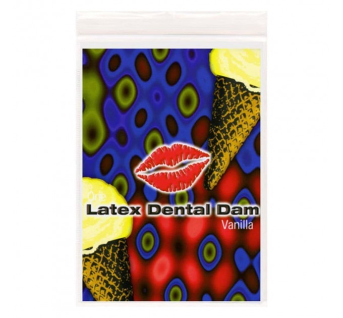 Серветка для орального сексу Vanilla Latex Dental Dams зі смаком ванілі, 1 шт.