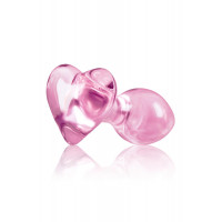Стеклянная пробка NS Novelties CRYSTAL HEART PINK
