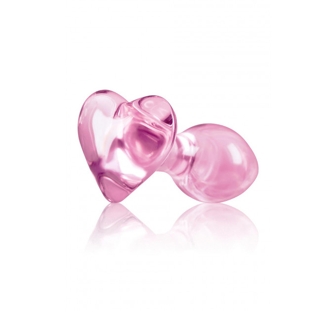 Стеклянная пробка NS Novelties CRYSTAL HEART PINK