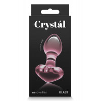 Стеклянная пробка NS Novelties CRYSTAL HEART PINK