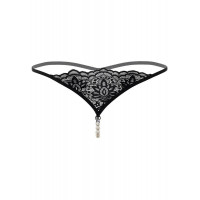Стринги с жемчугом S/M Daring Intimates, черные