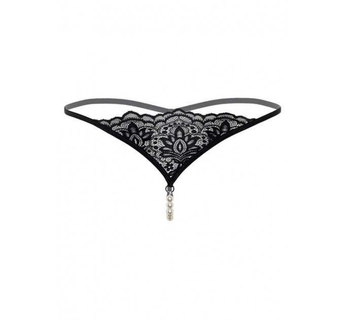 Стринги с жемчугом S/M Daring Intimates, черные