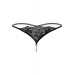 Стринги с жемчугом S/M Daring Intimates, черные