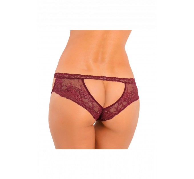 Трусики DIVE DEEP OPEN BACK PANTY BURGUNDY, S/M