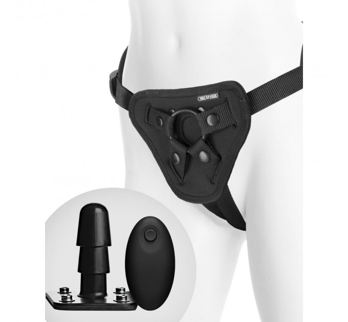 Трусики для страпону з вібруючим адаптером Vac-U-Loc Supreme Harness w Vibr. Plug