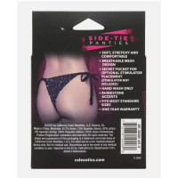 Трусики со стразами на завязках CalExotics Radiance Side-Tie Panties, черные, One size