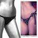 Трусики со стразами на завязках CalExotics Radiance Side-Tie Panties, черные, One size