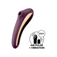 Вакуумний кліторальний стимулятор із вібрацією Satisfyer Dual Kiss, марсаловий