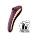 Вакуумный клиторальный стимулятор с вибрацией Satisfyer Dual Kiss wine red