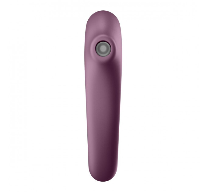 Вакуумный клиторальный стимулятор с вибрацией Satisfyer Dual Kiss wine red