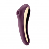 Вакуумний кліторальний стимулятор із вібрацією Satisfyer Dual Kiss, марсаловий