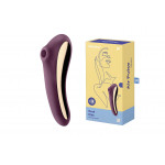 Вакуумный клиторальный стимулятор с вибрацией Satisfyer Dual Kiss wine red