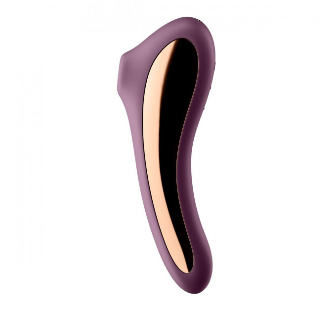 Вакуумный клиторальный стимулятор с вибрацией Satisfyer Dual Kiss wine red