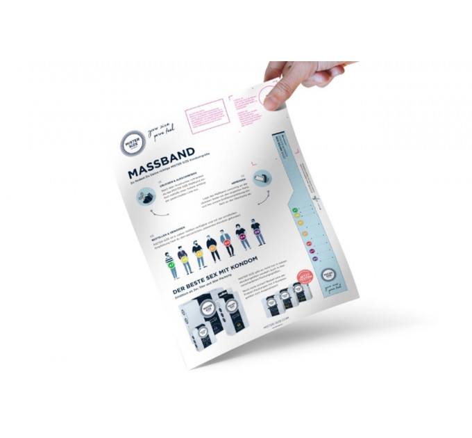 Стрічка вимірювальна для пеніса Mister Size Guide Dispenser