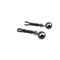 Затискачі для сосків Chisa Sins Inquisition Playful Weighted Nipple Clamps з грузиками, чорні